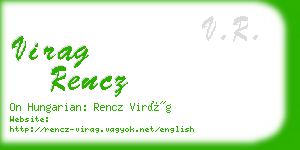 virag rencz business card